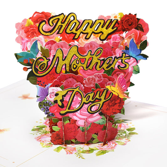 Tarjeta de Felicitación 3D Día de la Madre con Bendiciones - Image 2