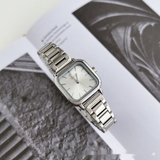 Reloj de Acero Inoxidable Minimalista con Diseño Cuadrado - Image 2