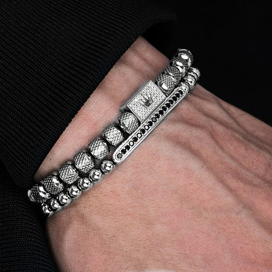 Pulsera Cuadrada Artesanal para Hombre - Diseño Versátil y Personalidad