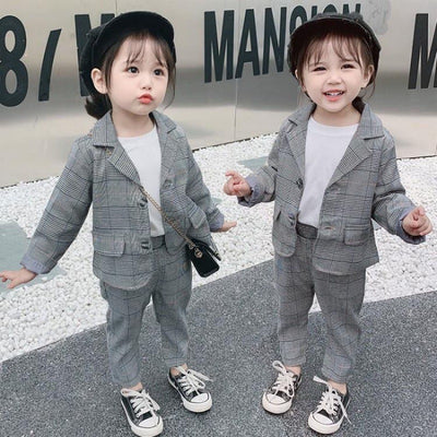 Conjunto de Dos Piezas Cuadrille para Niñas Primavera Otoño - Image 15