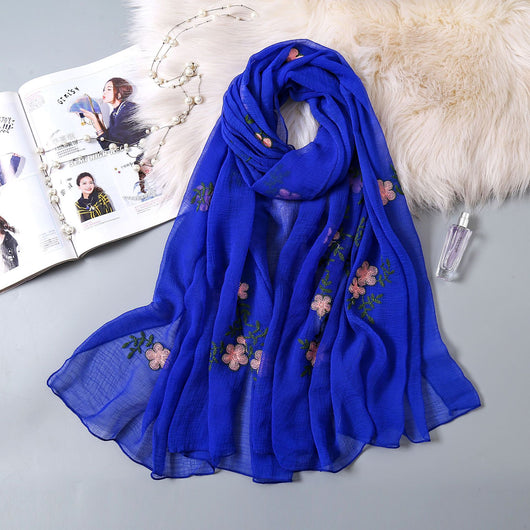 Pañuelo de Seda con Bordado Elegante Antiarrugas - Image 25