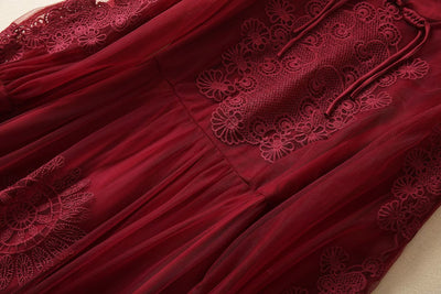 Vestido Niña Burdeos con Cintura Elegante - Image 24