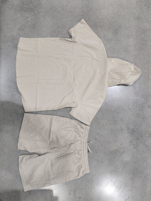 Conjunto Deportivo Holgado de Lino Transpirable con Capucha - Image 16