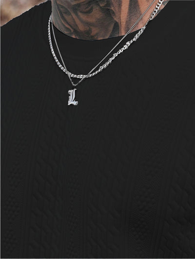 Playera Casual Holgada para Hombre con Cuello Redondo y Textura Jacquard - Image 14