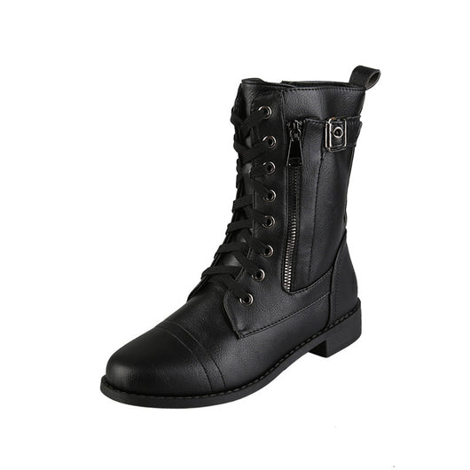 Botas Casuales para Mujer con Cierre Lateral y Cordones - Image 4