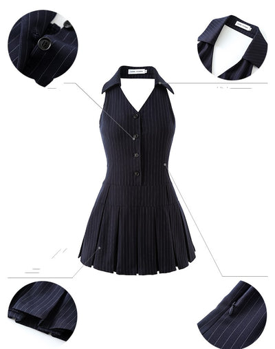 Vestido Kikyo Francés Hombro Descubierto Estilo Atrevido - Image 9