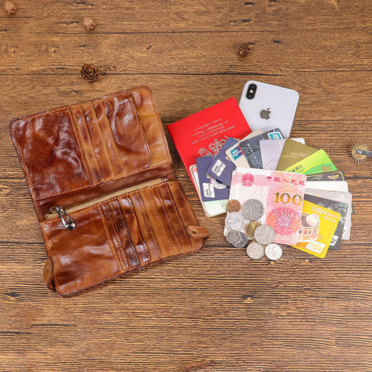 Billetera Larga de Cuero Vacuno Premium Pintada a Mano para Hombre - Image 15