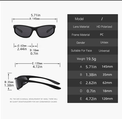 Black sports sunglasses with dark gray lenses and a matte finish, featuring a wrap-around frame style. - Image 13