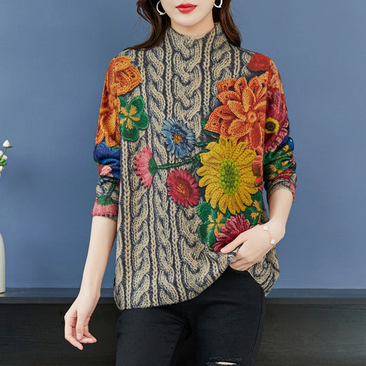 Suéter Tejido Personalizado Talla Grande con Estampado - Image 8