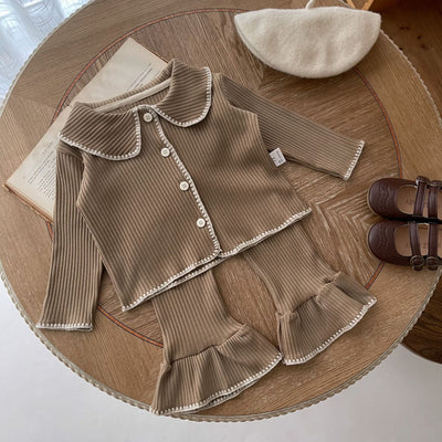 Conjunto de Dos Piezas Cardigan Tejido y Pantalón Acampanado para Bebé - Image 13
