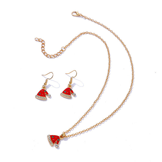 Conjunto de Collar y Aretes Navideños con Diseño Goteo Creativo - Image 6