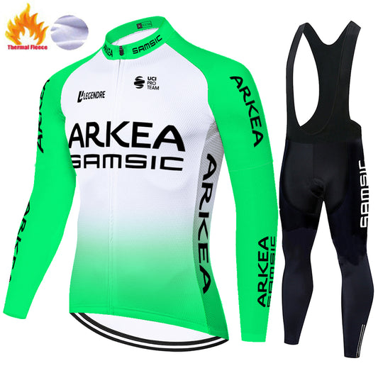Jersey de Ciclismo con Babero Corto en Fleece - Image 2