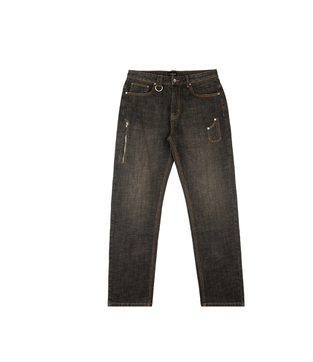 Pantalón Denim Negro Oversize Efecto Vintage Desteñido