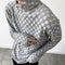 Polera Cuello Alto Jacquard a Cuadros para Hombre