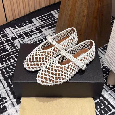 Zapatos Mary Jane Tejidos con Diseño Hueco - Comodidad y Estilo - Image 8