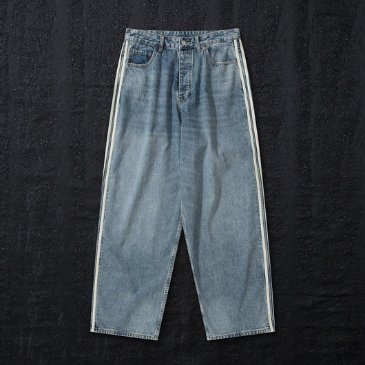 Jeans Azul con Cintas Laterales Premium