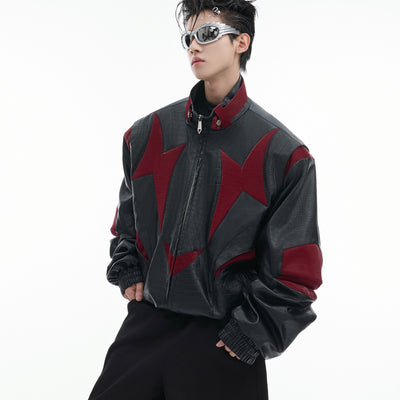 Chaqueta de Cuero PU con Detalles en Contraste y Herrajes Metálicos - Image 6