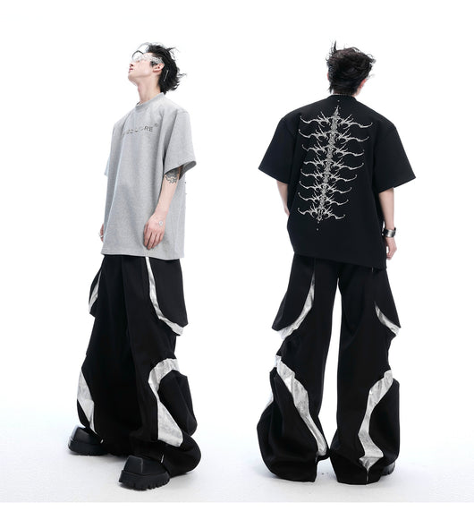 Playera Manga Corta Hombre con Diseño de Espina Dorsal y Remaches - Image 13