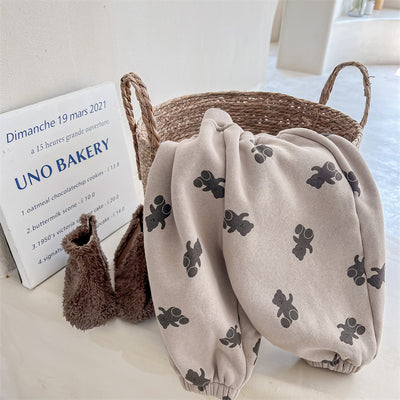 Pantalones Térmicos Deportivos con Estampado Oso para Niños y Niñas - Image 21