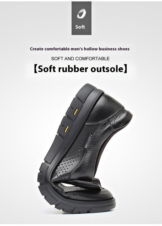 Zapatos de Cuero para Hombre con Suela Flexible y Respirable - Image 17