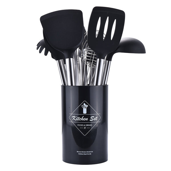 Juego de Utensilios de Cocina en Silicona con Mango de Acero Inoxidable - Image 7