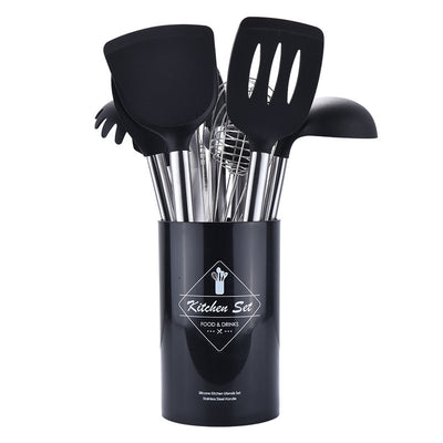 Juego de Utensilios de Cocina en Silicona con Mango de Acero Inoxidable - Image 7
