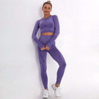 Conjunto Deportivo Ajustado con Estampado Jacquard de Puntos - Image 9