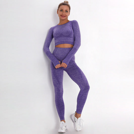 Conjunto Deportivo Ajustado con Estampado Jacquard de Puntos - Image 9