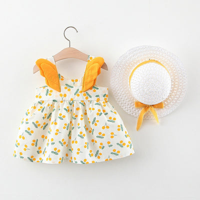 Vestido Chaleco Niña Sin Mangas Estampado Cereza - Image 11