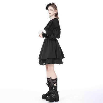 Vestido Gótico Muñeca con Cuello Ataúd - Image 3