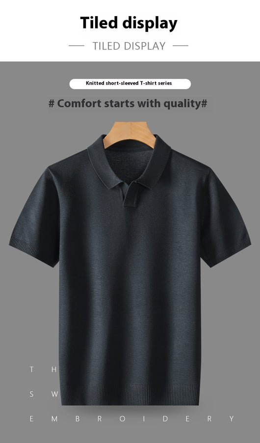 Polo Manga Corta Hombre Moderno para Otoño Invierno - Image 10