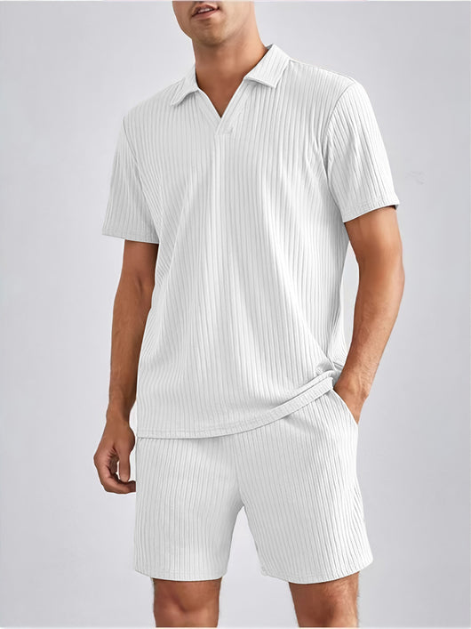 Conjunto Casual de Polo y Shorts para Hombre - Image 16