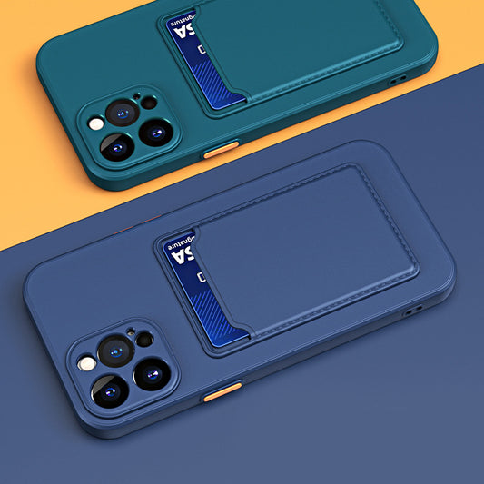 Funda de Silicona Líquida de Color Puro para Teléfono