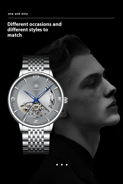 Reloj Automático de Acero Inoxidable Resistente al Agua con Esfera Luminosa - Image 7