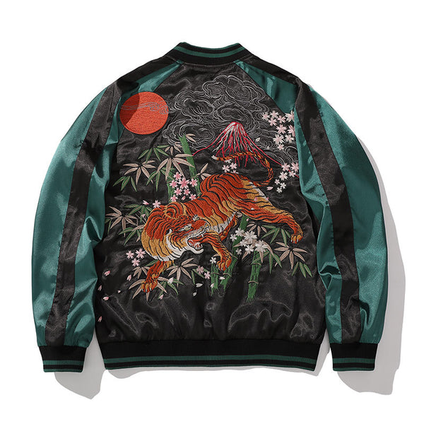 Chaqueta de Otoño Estilo Nacional Chino con Bordado Tiger Mountain