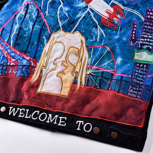 Chaqueta Denim Bordada Invincible Heavy Industries - Image 4