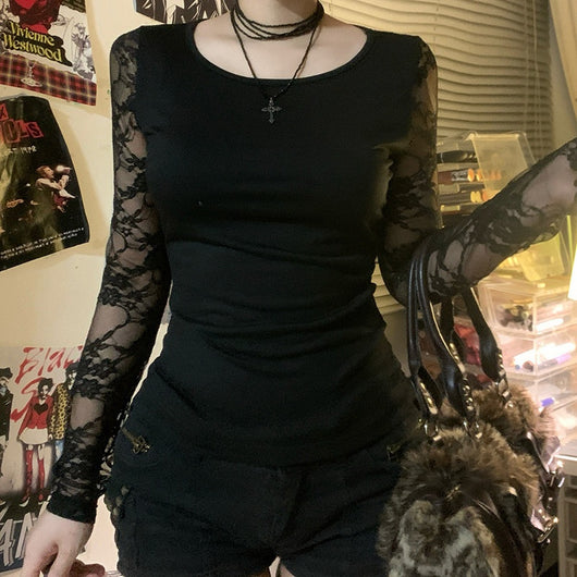 Blusa Sexy Encaje Espalda Descubierta Ajustada Elegante - Image 13
