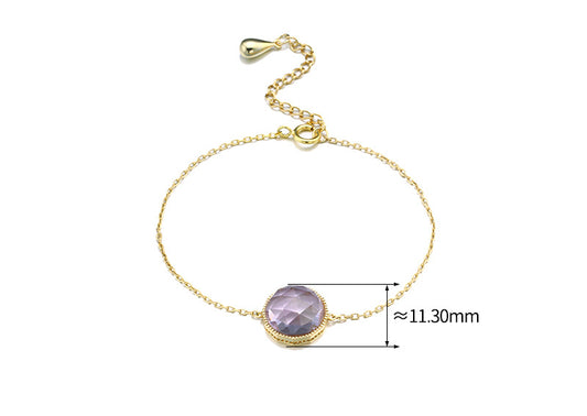 Pulsera de Amatista Natural Elegante y Versátil - Image 2