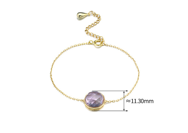 Pulsera de Amatista Natural Elegante y Versátil