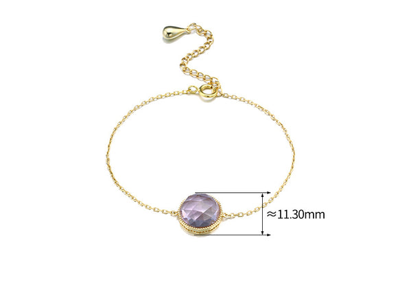 Pulsera de Amatista Natural Elegante y Versátil