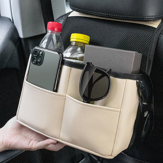 Organizador de Cuero para Asiento Trasero del Auto - Almacenamiento Multifuncional - Image 4