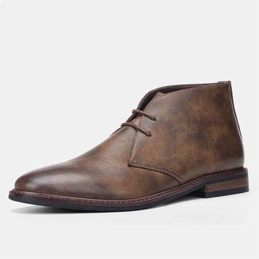 Botas de Trabajo Retro para Hombre Talla Grande con Detalles en Contraste - Image 4
