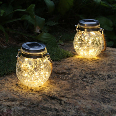 Lámpara Colgante Solar con Diseño de Bola Agrietada - Image 17