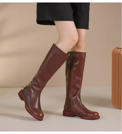 Botas Largas de Cuero Genuino Estilo Británico Retro - Image 18