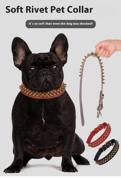 Collar de Cuero para Mascotas con Remaches - Tallas Mediana y Grande - Image 11
