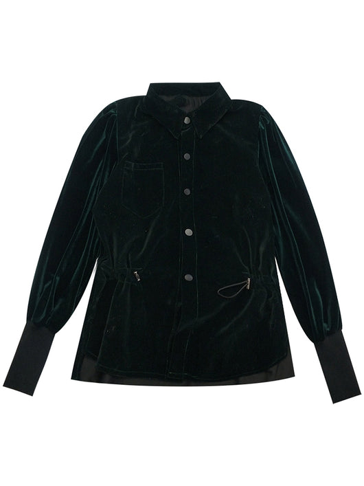 Blusa Dorada de Terciopelo Estilo Occidental - Image 5