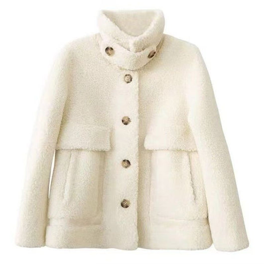 Chaqueta Versátil de Borrego y Piel para Mujer - Image 16