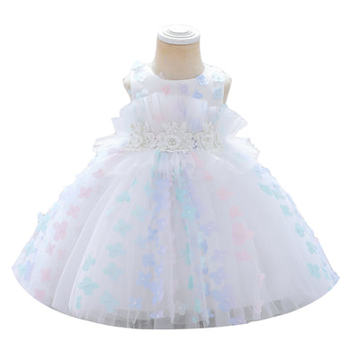 Vestido Niña con Flores 3D Esponjoso - Image 8