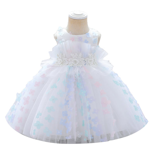 Vestido Niña con Flores 3D Esponjoso - Image 8