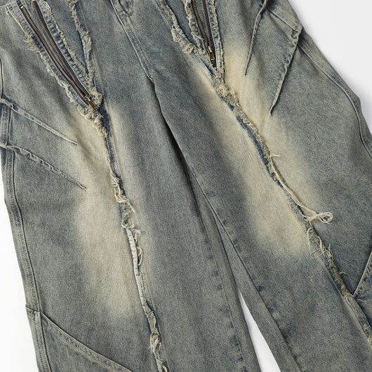 Pantalones Vaqueros Desgastados con Personalidad para Hombre - Image 15